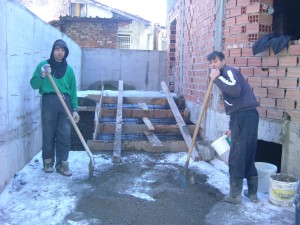 Gypsy workers on site - February 2006