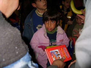 Orphan girl in the village of Roman