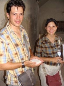 Ludmil and Diana who are architects for the Centre - July 2011