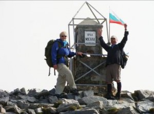 Nicola Ashurst and Geoff Wallis at the top of Mt Mousalla (9,580 feet)