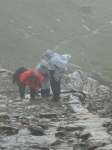 The Oprenovs enjoying the British summer as they ascend Mt Snowdon